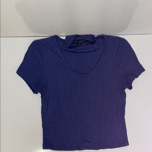 blue short sleeve top